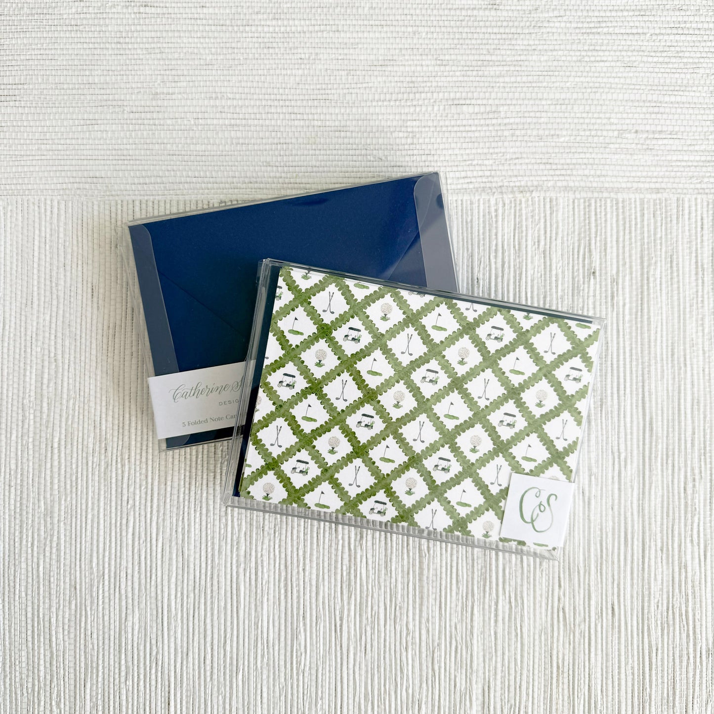 Golf Icons Folded Notes with Envelopes