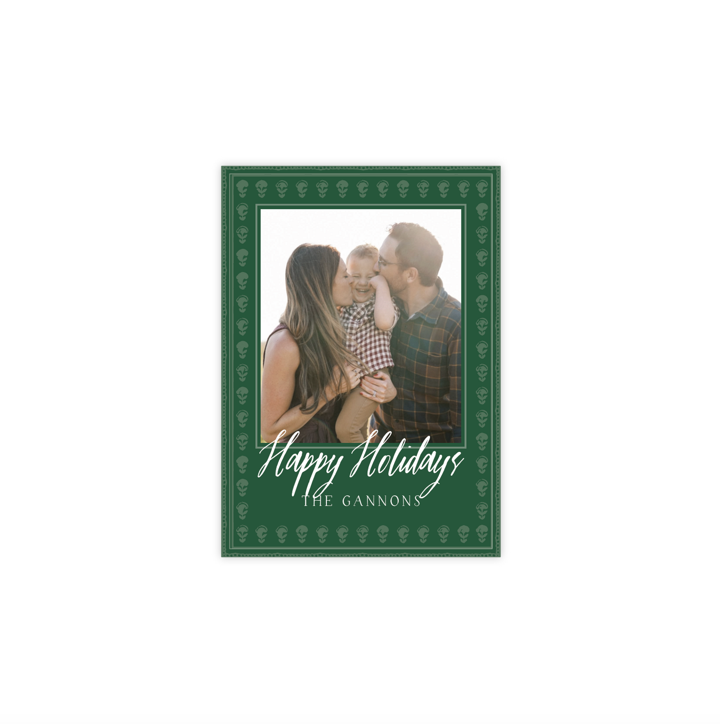 Block Print Holiday Card
