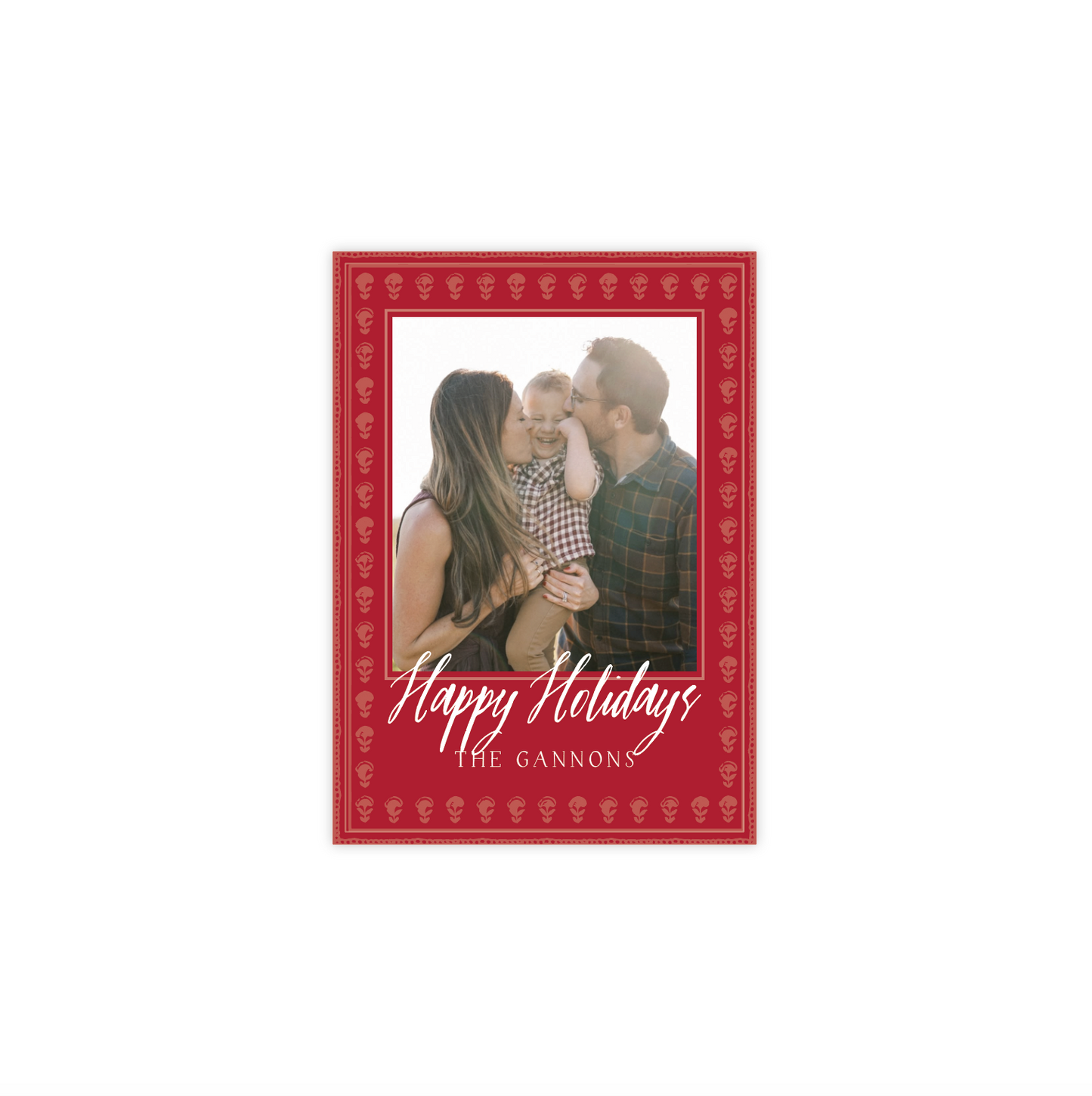 Block Print Holiday Card