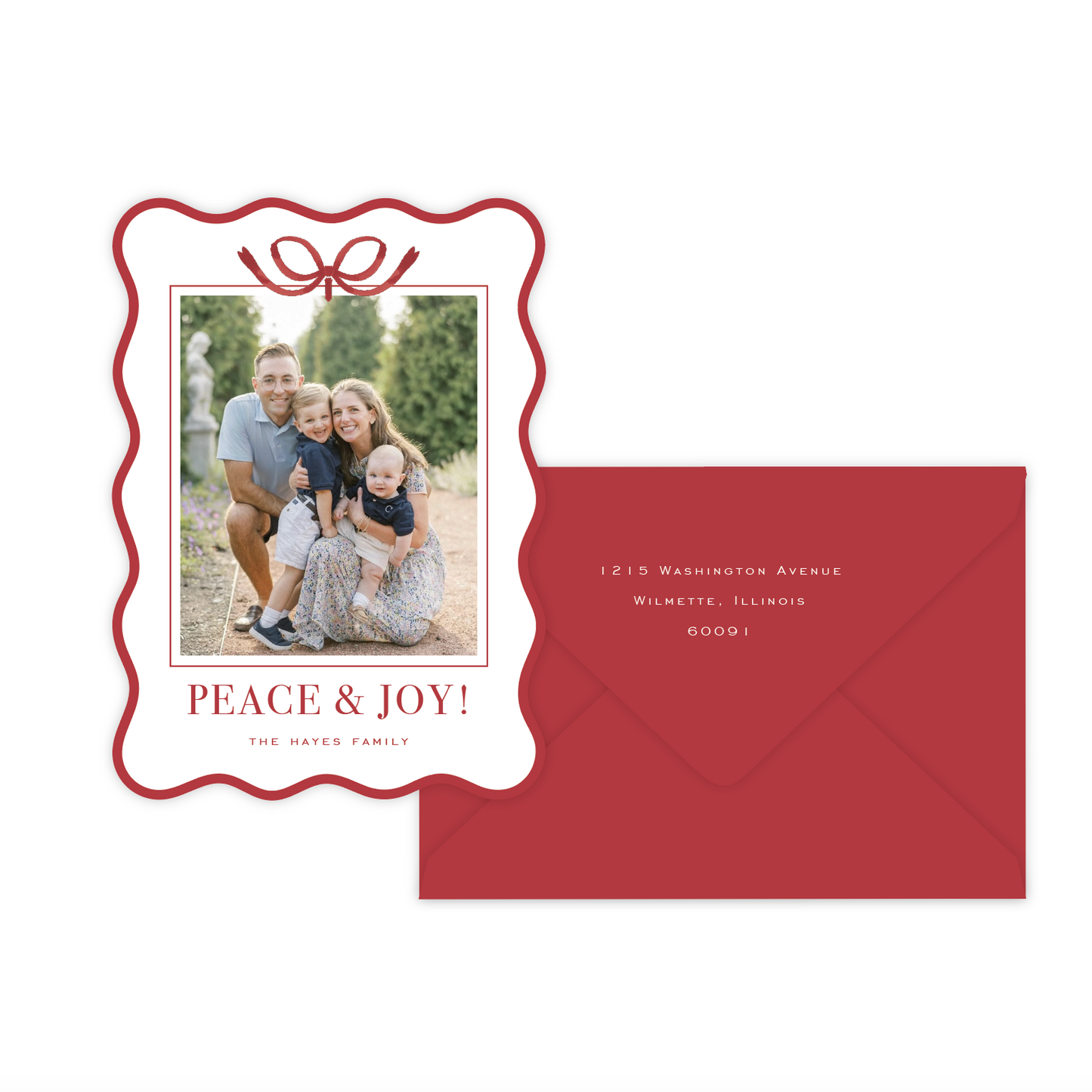 Bow on Top Wiggle Holiday Card