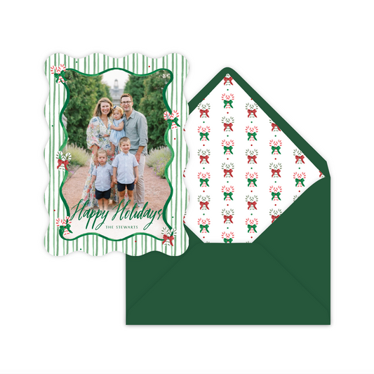 Candy Cane Wiggle Holiday Card