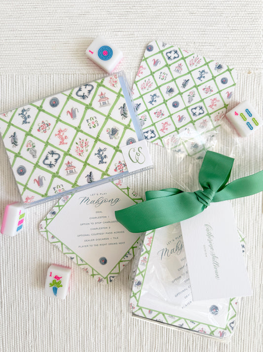 Mahjong Folded Notes with Envelopes