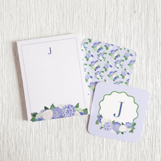 Hydrangea Initial Gift Set