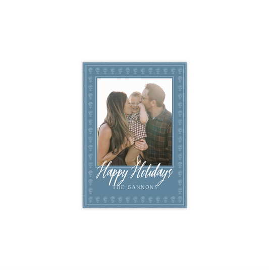 Block Print Holiday Card