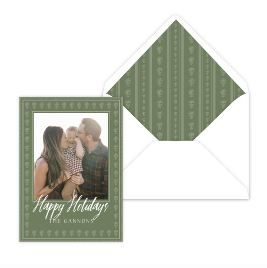 Block Print Holiday Card