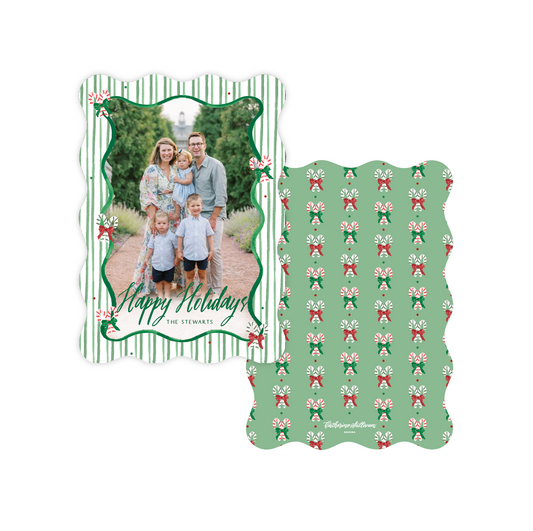 Candy Cane Wiggle Holiday Card