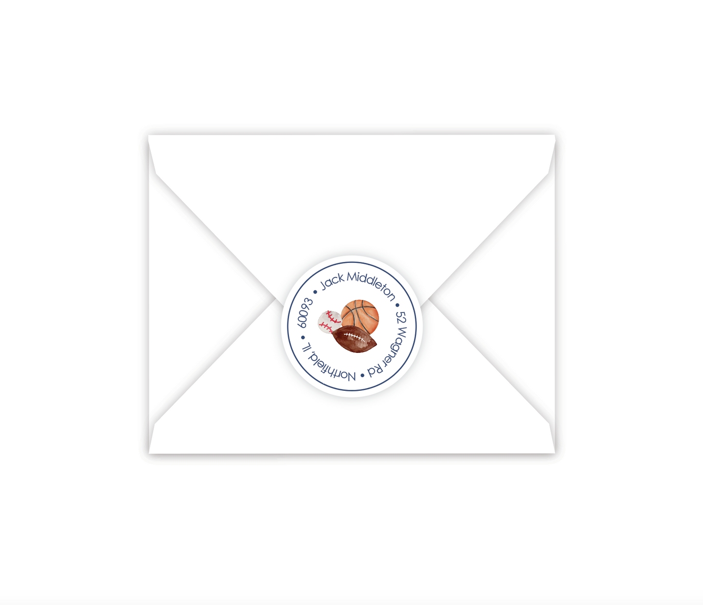 Sports Return Address Sticker